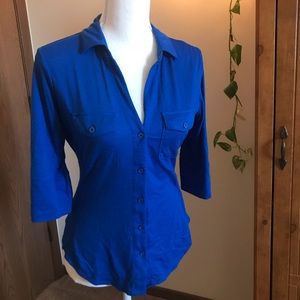 Blue collared shirt